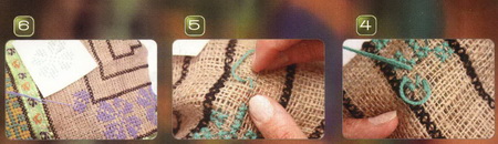 رومیزی سنتی با نوار و مهره