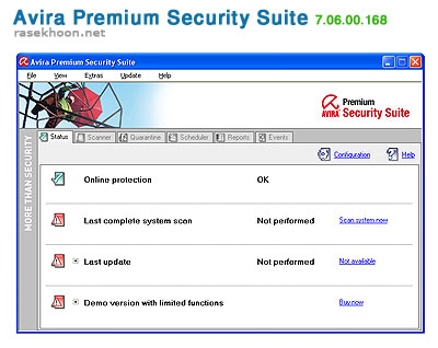 ضد هک و ضد ویروس Avira Premium Security Suite 7.06.00.168
