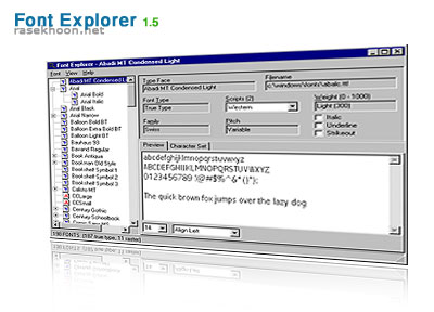 مديريت فونت‌هاي ويندوز با Font Explorer 1.5