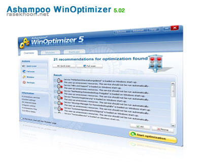 Ashampoo WinOptimizer 5.02 Ashampoo WinOptimizer 5.02