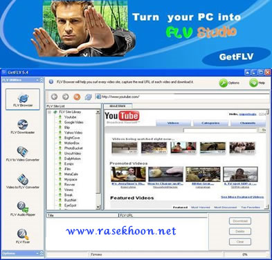 ذخیره سازی فایلهای Flv با Portable GetFLV Pro 9.0.6.0 ذخیره سازی فایلهای Flv با Portable GetFLV Pro 9.0.6.0