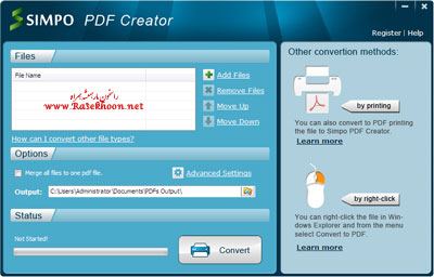 تبديل فايلهاي مختلف به PDF با Simpo PDF Creator v2.2 تبديل فايلهاي مختلف به PDF با Simpo PDF Creator v2.2
