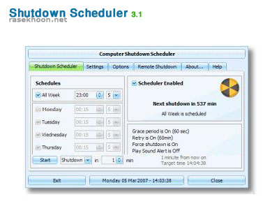 Shutdown Scheduler ۳.۱