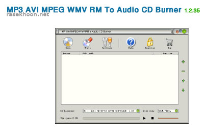 MP3 AVI MPEG WMV RM To Audio CD Burner 1.2.35
