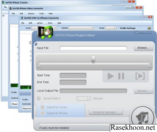 تبديل فايل ها به آيفون با  ImTOO iPhone Software Suite v2.1.38.1016