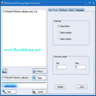 پيدا كردن پسورد فایل های Rar با RAR Password Recovery Magic 6.1.1.257 پيدا كردن پسورد فایل های Rar با RAR Password Recovery Magic 6.1.1.257