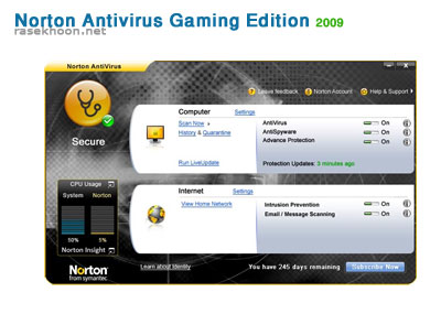 Norton Antivirus 2009 Gaming Edition