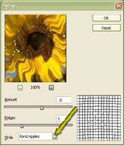 نحوه اعمال افكت موج‌دار 