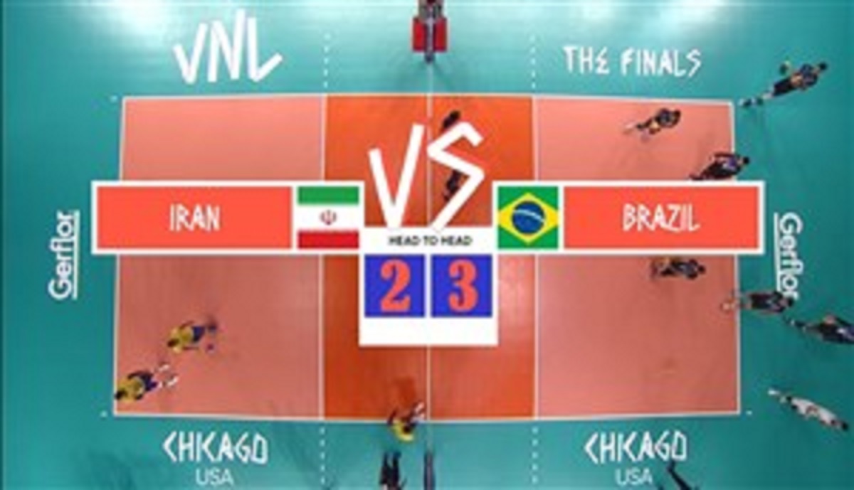 خلاصه والیبال برزیل 3 - ایران 2 (لیگ ملتهای والیبال)