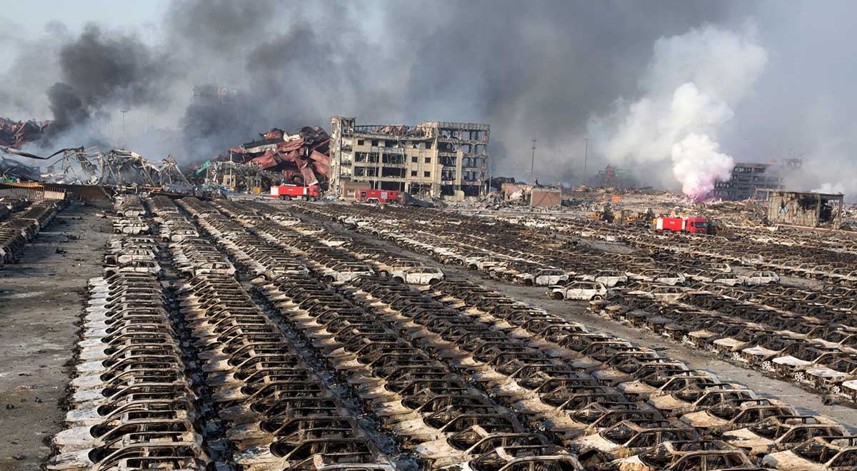 انفجار مهیب در شهر شیان چین