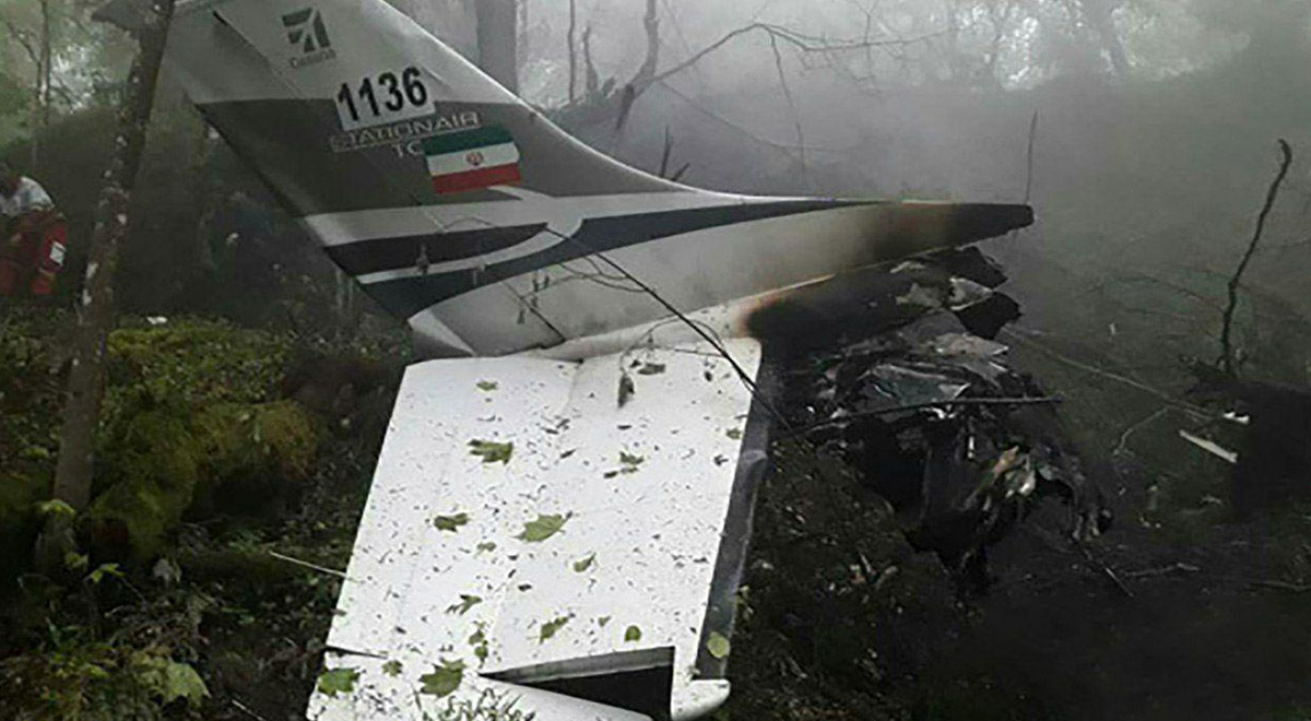 فیلم هواپیمای سقوط کرده ناجا در سلمانشهر
