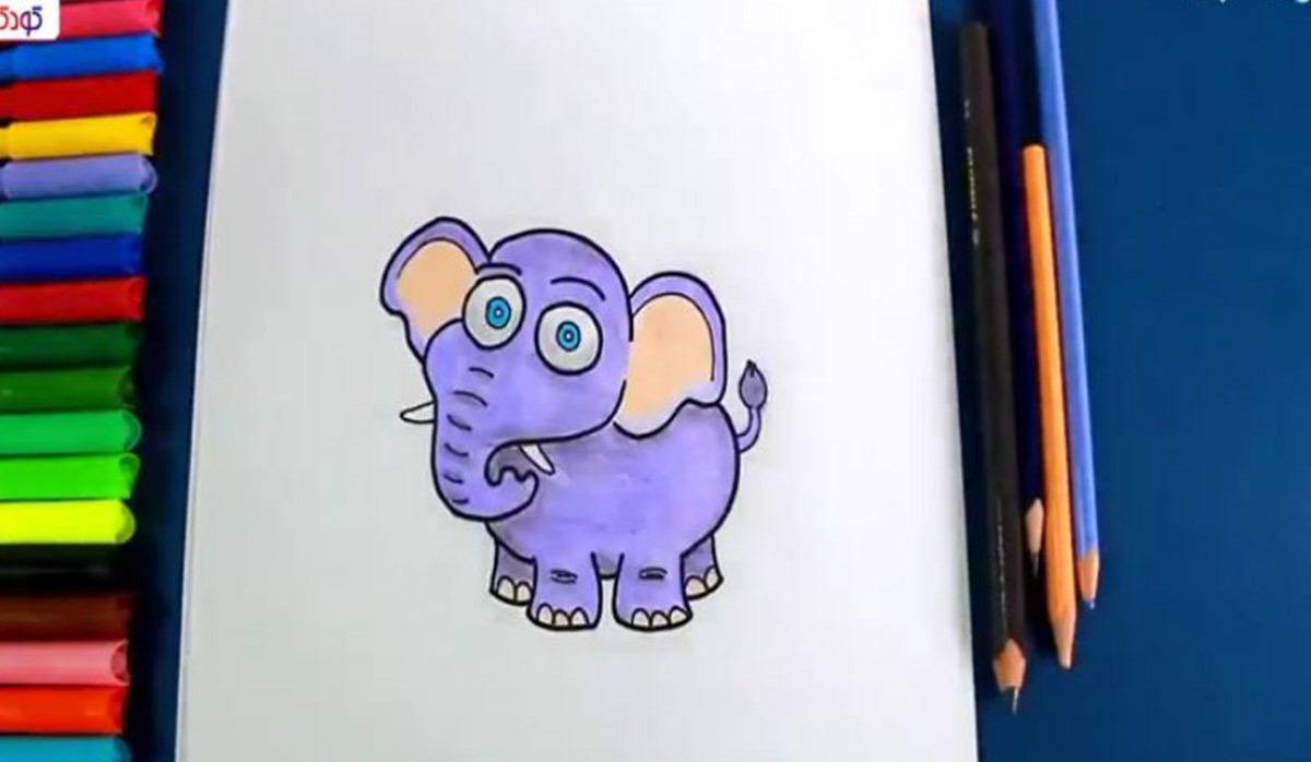 نقاشی فیل ترسو