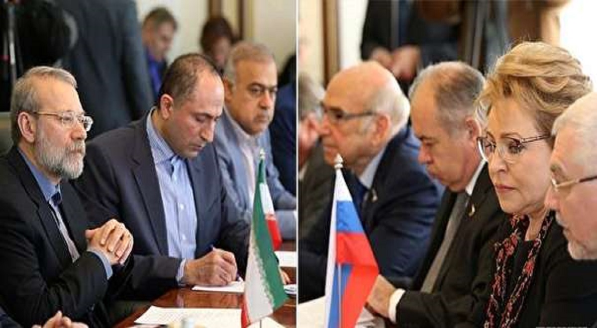 دیدار لاریجانی با رئیس مجلس سنای روسیه
