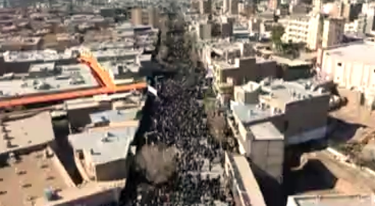 تصاویر هوایی از حضور میلیونی مردم عزادار کرمان