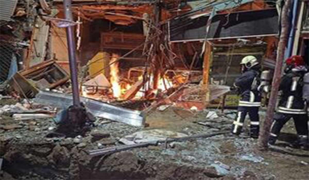 ۴ نفر در انفجار مهیب در پارک وی تهران کاملا سوختند!