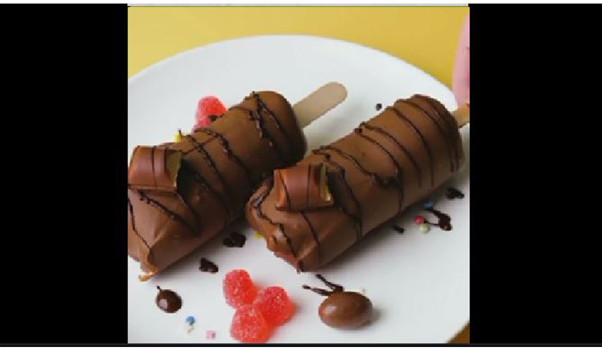آشپزی | بستنی نوتلا با روکش شکلاتی