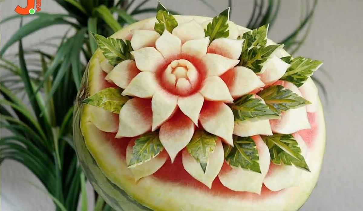 میوه آرائی| گل زیبای هندوانه ای