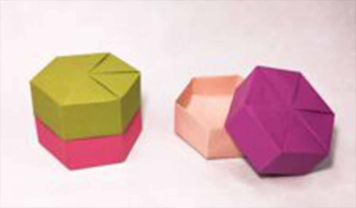 ترفند|ساخت جعبه هدیه شش ضلعی اوریگامی