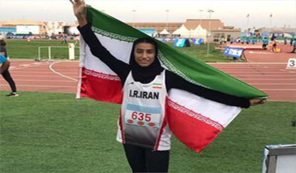 دور افتخار نازنین فاطمه عیدیان پس از کسب مدال نقره