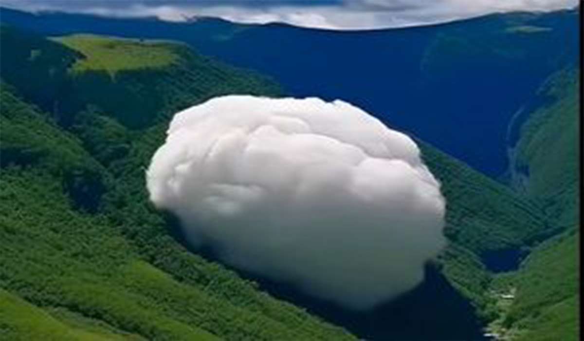 ویدیویی پربازدید از حرکت باورنکردنی یک ابر داخل دره