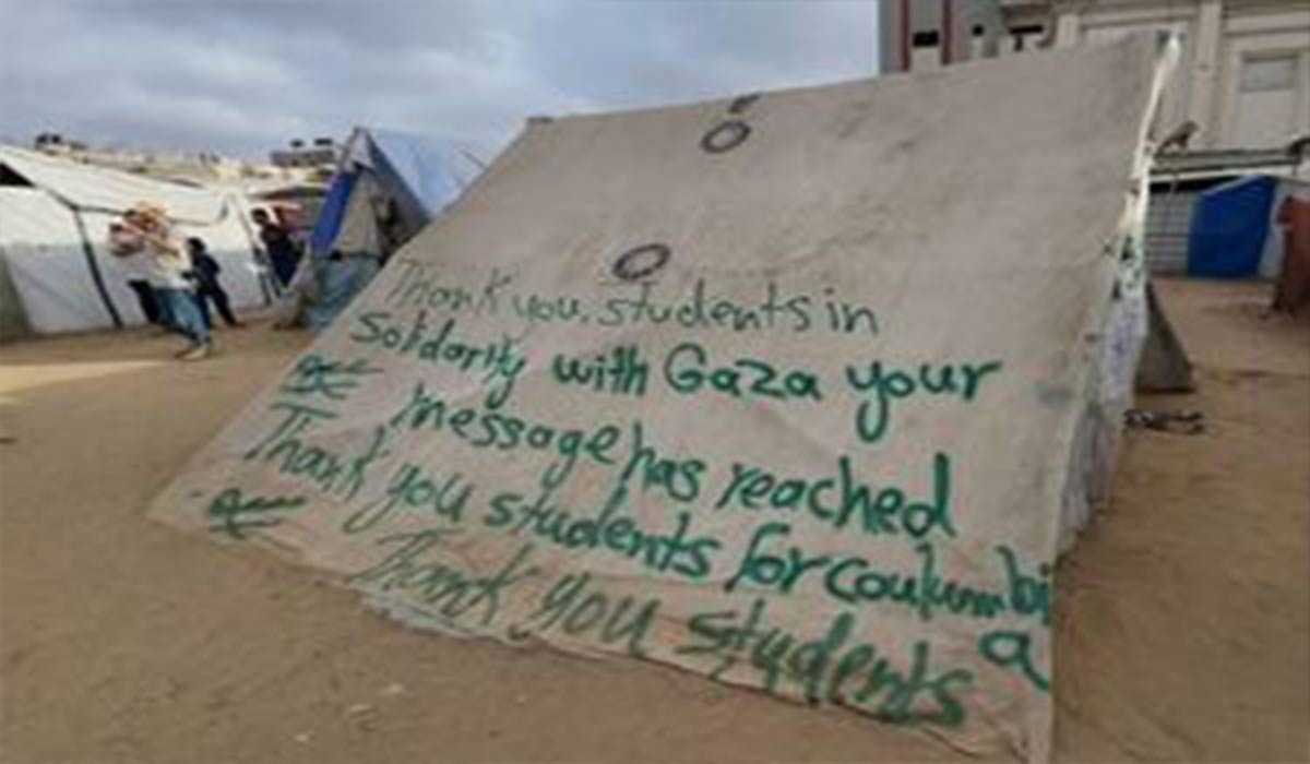 پیام تشکر اهالی غزه از دانشجویان حامی فلسطین