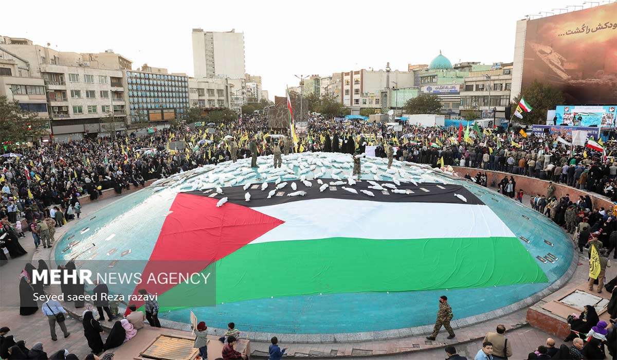 اجتماع مردم تهران در حمایت از غزه