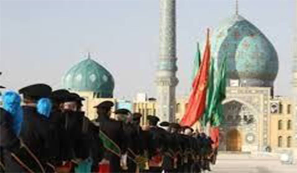 حضور خادمین مسجد جمکران در معراج شهدای تهران