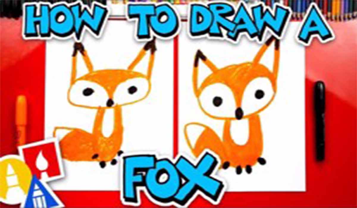 آموزش نقاشی به کودکان | روباه کارتونی