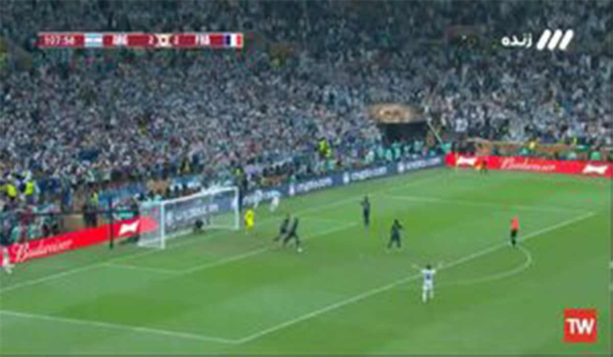 گل سوم آرژانتین به فرانسه توسط لیونل مسی