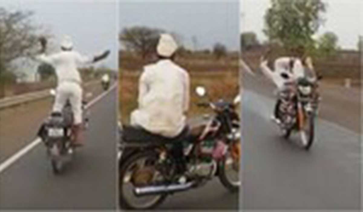 ویدیوی رقص هندی روی موتور!