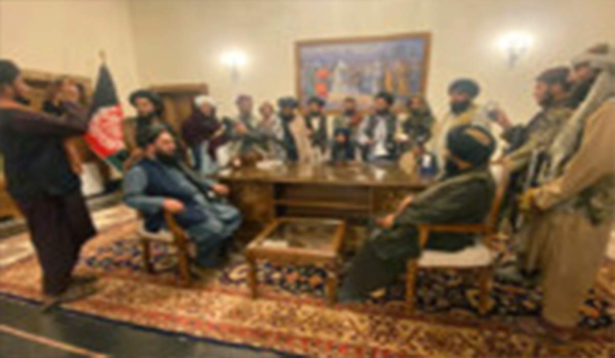 ورزش نیروهای طالبان در ارگ ریاست‌جمهوری افغانستان