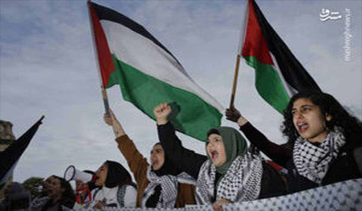 تجمع اعتراضی در حمایت از غزه در آمریکا