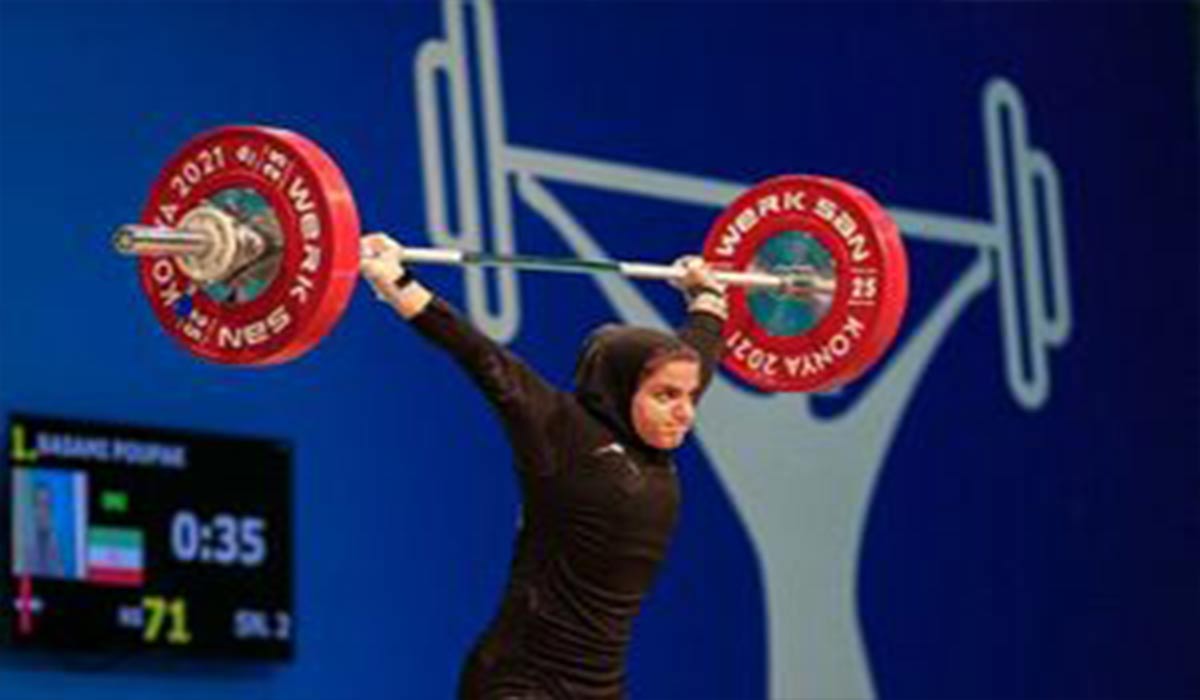مدال برنز آسیا بر گردن دختر وزنه‌بردار ایرانی
