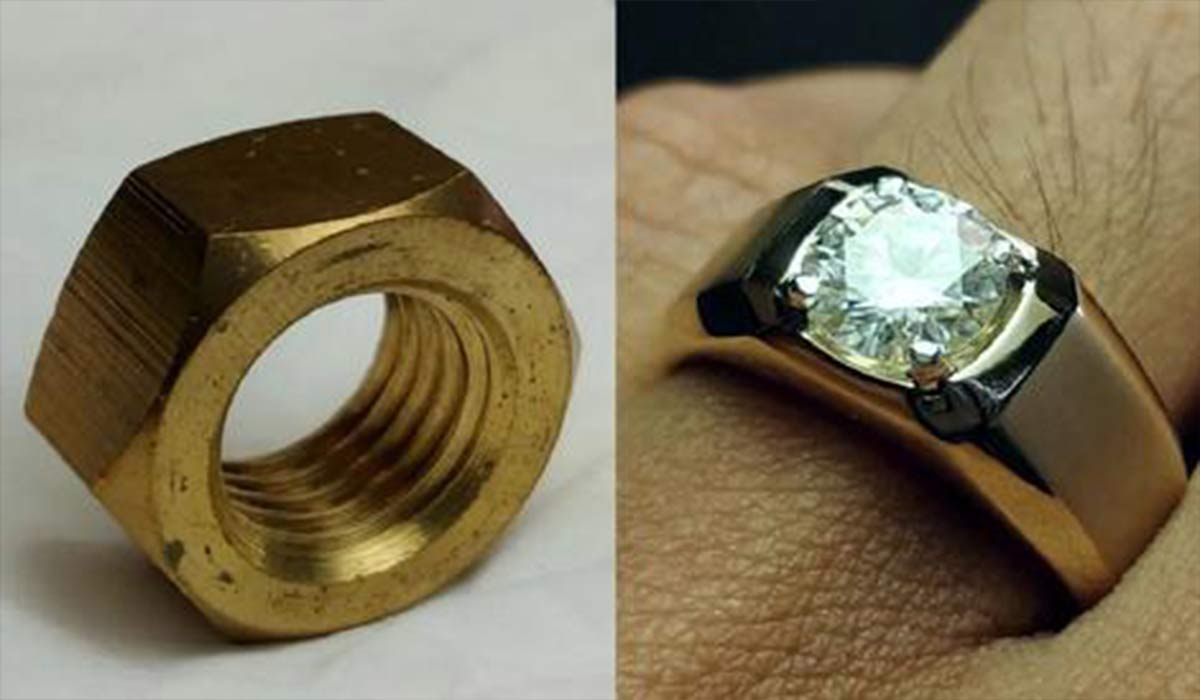 روش دیدنی برای ساخت حلقه زیبای مردانه با مهره فلزی