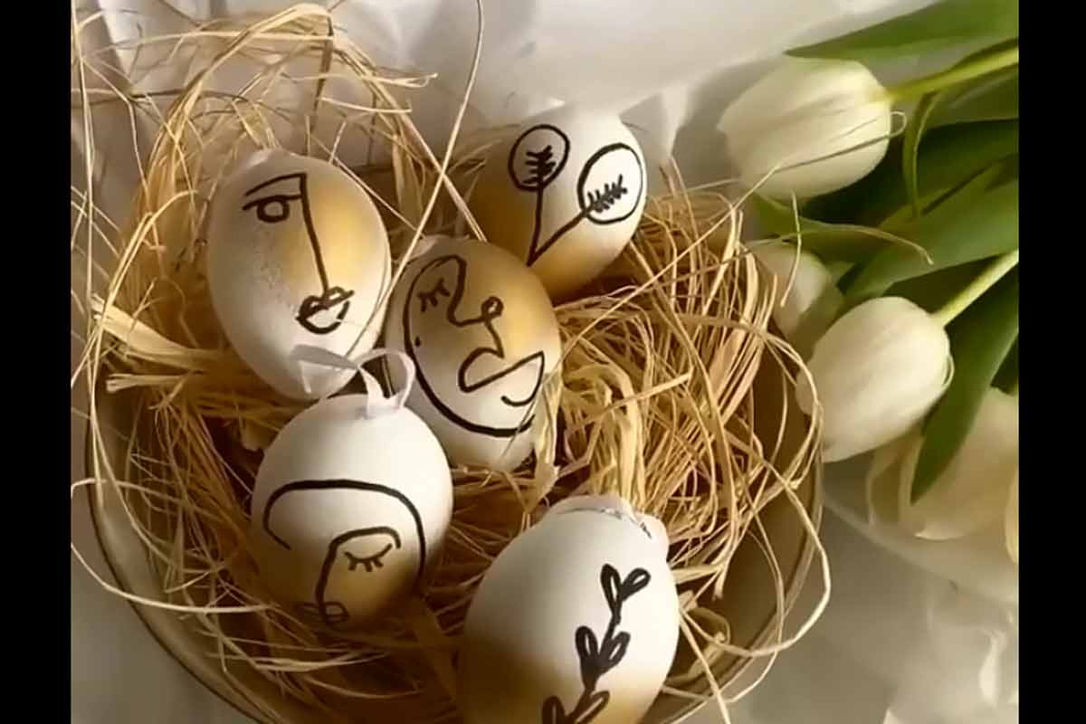 زیبا کردن تخم مرغ های سفره هفت سین