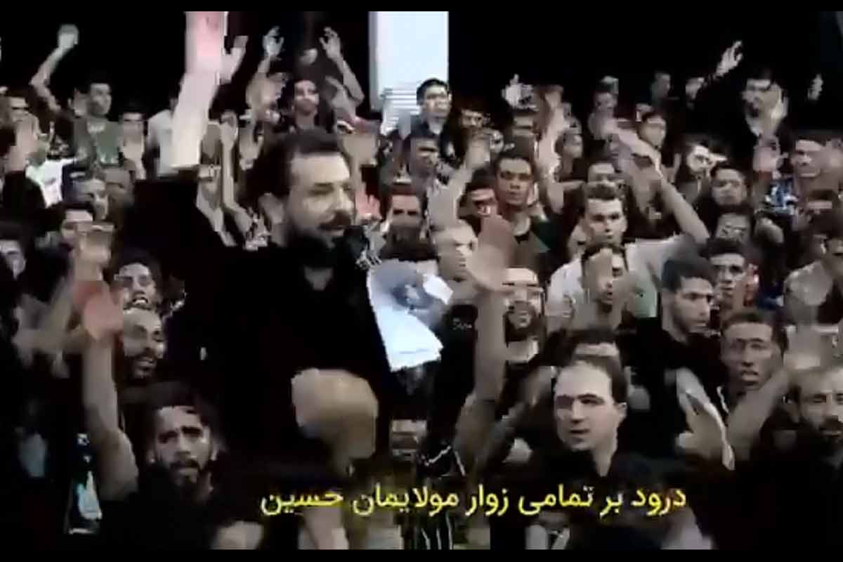 خوش آمدگویی مداح عراقی به زوار ایرانی اربعین