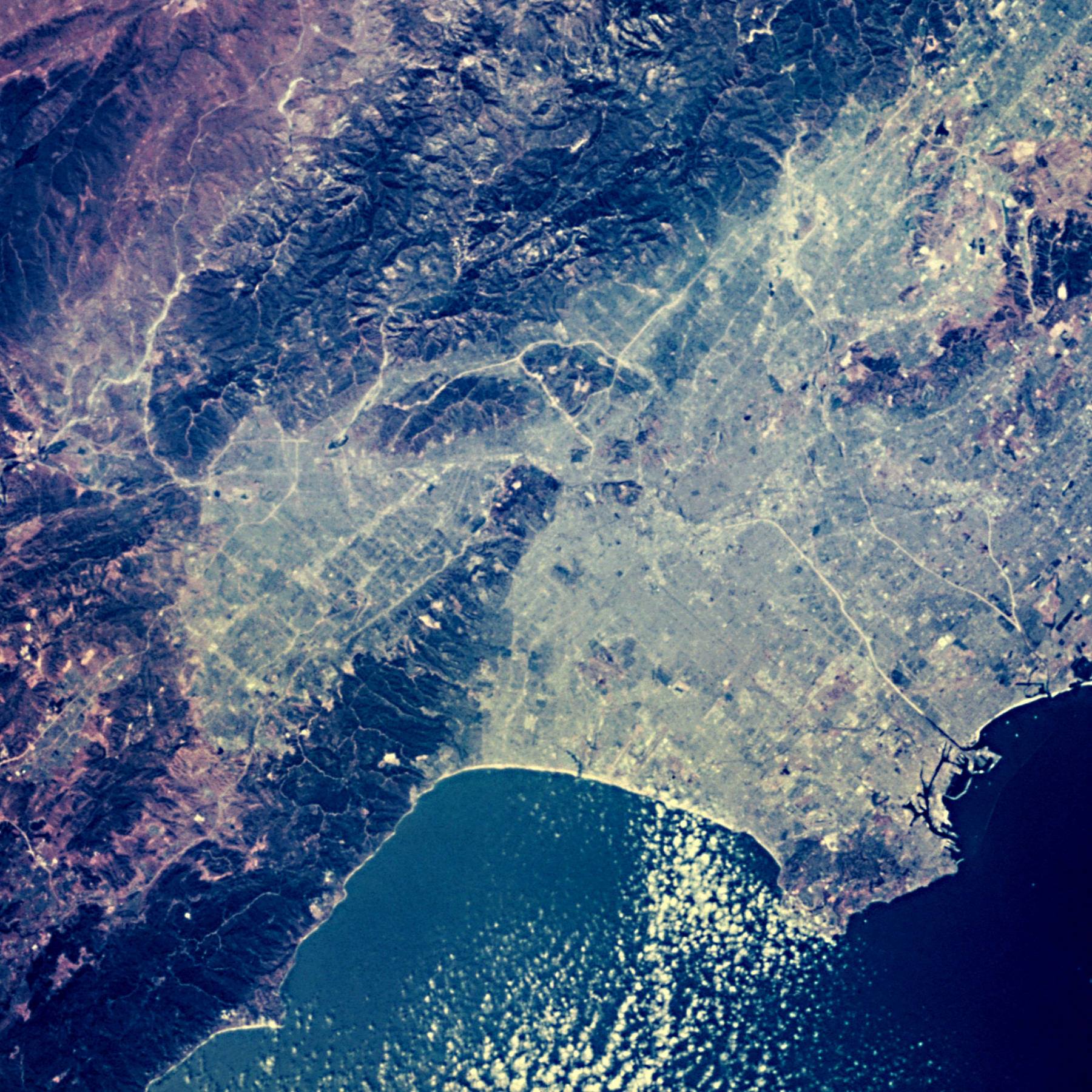 Снимок из космоса Лос Анджелес