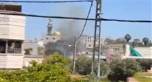 لحظهٔ اصابت پهپاد انتحاری حزب‌الله به منطقهٔ العرامشه