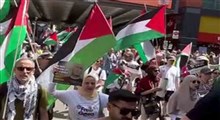 تظاهرات گسترده مردم منچستر در حمایت از فلسطین و غزه