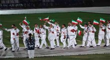 لحظاتی از رژه ورزشکاران ایران در افتتاحیه بازی‌های آسیایی ناگویا