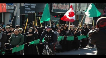 دسته عزاداری حسینی در تورنتو، کانادا