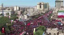 تصویر هوایی از خیابان امام رضا مراسم تشییع