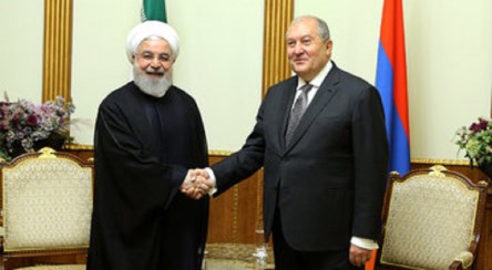 دیدار روحانی با رییس جمهوری ارمنستان