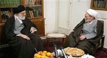 حضور رهبر انقلاب اسلامی در منزل حضرت آیت‌الله حاج‌آقا مجتبی تهرانی در سال٩١