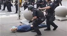 رفتار وحشیانه پلیس فرانسه با یک پیرمرد معترض در پاریس
