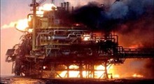 انفجار در سکوی نفتی در خلیج فارس