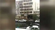 حرکت آهسته بارش برف در تهران
