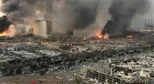 تصاویری از محل انفجار و خسارات وارده در بندر بیروت