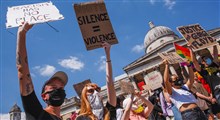 درگیری پلیس لندن با تظاهرات کنندگان ضد نژادپرستی
