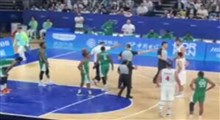 درگیری بازیکنان دو تیم بسکتبال ایران و عربستان